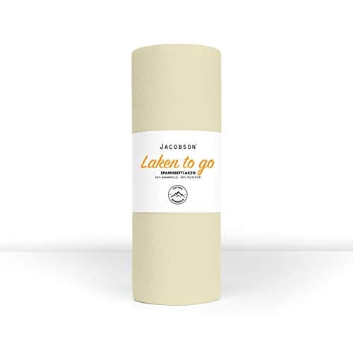 Jacobson Jersey-Spannbettlaken – 50% Baumwolle/50% Polyester, elastisch & hautsympathisch – 180–200 x 200 cm, 1er Set, N