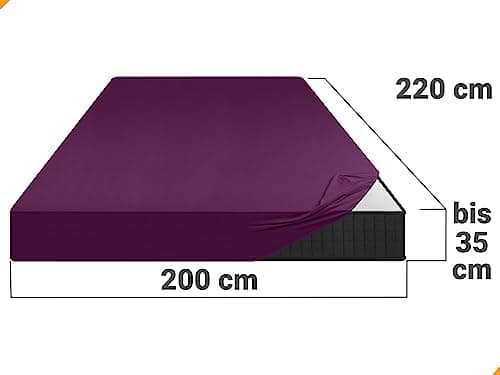 Jersey-Spannbetttuch – 100% Baumwolle, 180–200 x 200 cm