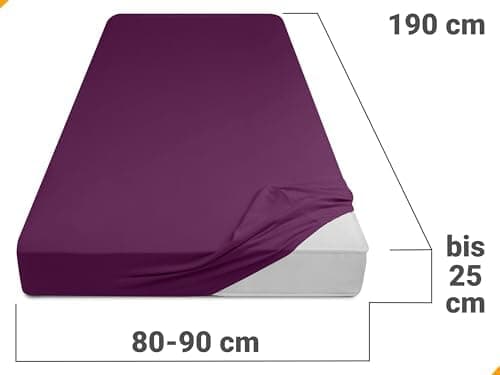 Jersey-Spannbetttuch – 100% Baumwolle, 180–200 x 200 cm
