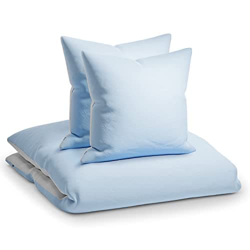 sleepwise Bettwäsche 135x200 Mikrofaser – ÖKO‑TEX zertifiziert, bügelfrei & knitterfrei, 2‑tlg. (inkl. 80x80 cm Kissenbe