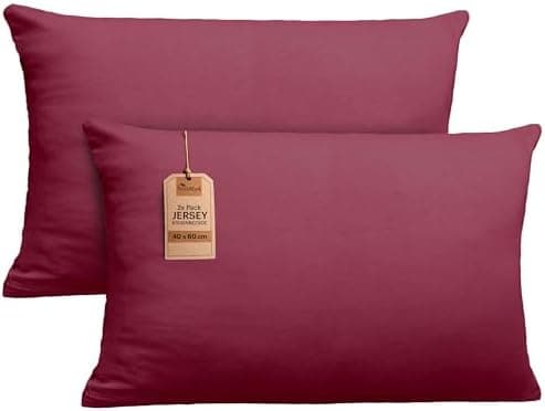 NatureMark Jersey Kissenbezüge – weich & atmungsaktiv, hautfreundlich – 40x40 cm, Anthrazit