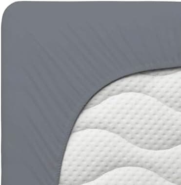 Jersey-Spannbettlaken 100% Baumwolle, 180 x 200 cm – Silber
