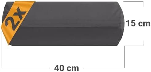 Doppelpack Baumwoll-Kissenbezüge 40 x 15 cm – Navyblau, schlichtes modernes Design
