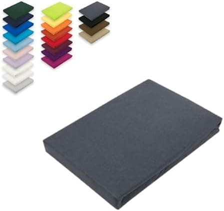 EXKLUSIV HEIMTEXTIL Jersey-Spannbettlaken 90–100 x 200 cm, bis 25 cm Matratzenhöhe – 100% Baumwolle, Öko‑Tex zertifizier