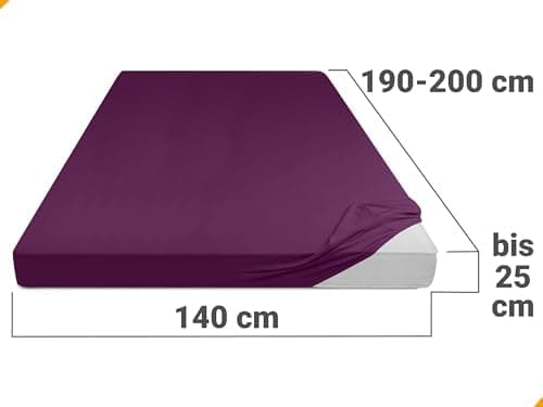 Jersey-Spannbetttuch – 100% Baumwolle, 180–200 x 200 cm