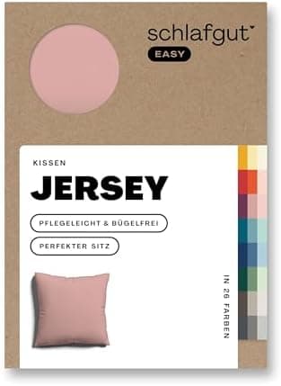 Schlafgut Easy Jersey Kissenbezug 40 x 40 cm – 100% Baumwolle, superweich & atmungsaktiv, Green Mid