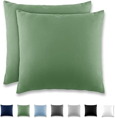 REDKEY Kissenbezug 40x80 cm 2er Set – gebürstetes Mikrofaser, Reißverschluss, waschbar bis 40°C – Anthrazit