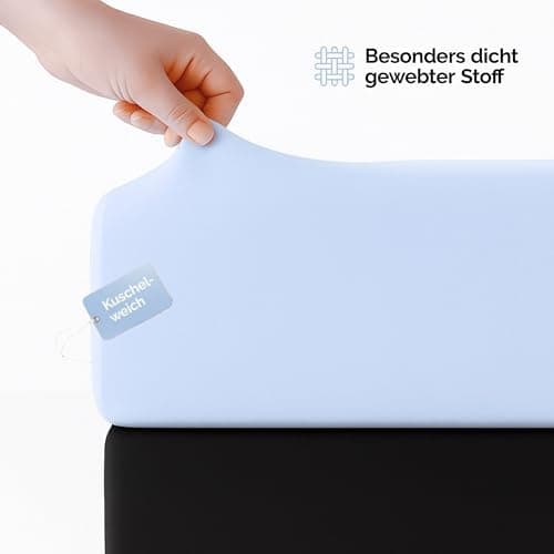 Spannbettlaken 120x200 cm – Jersey 100% Baumwolle – für Matratzen bis 25 cm Höhe
