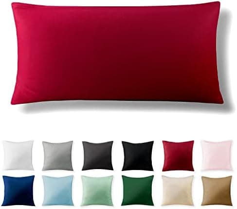 2er-Set Kissenbezüge 40 x 80 cm – Renforcé, 100% Baumwolle, superweich mit Reißverschluss, Babyrosa