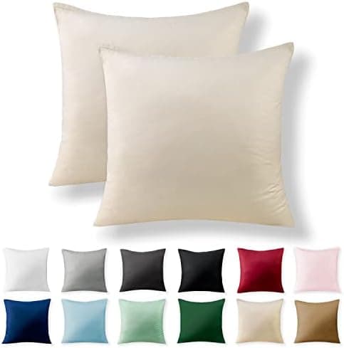 2er-Set Kissenbezüge 40 x 80 cm – Renforcé, 100% Baumwolle, superweich mit Reißverschluss, Babyrosa