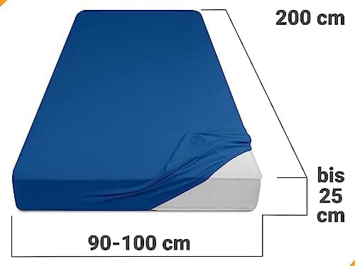 Jersey-Spannbetttuch – 100% Baumwolle, 180–200 x 200 cm