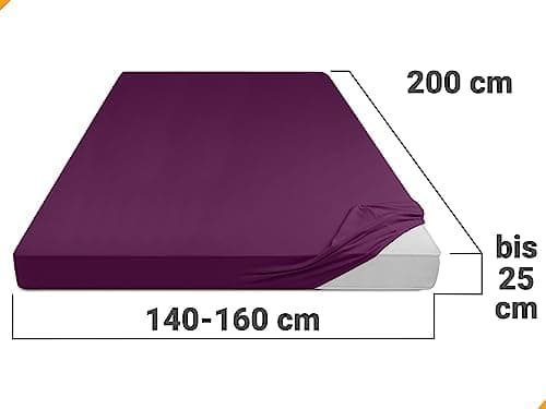 Jersey-Spannbetttuch – 100% Baumwolle, 180–200 x 200 cm
