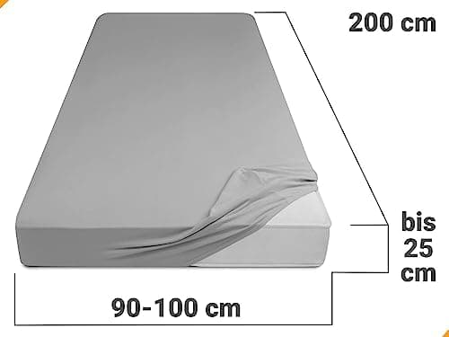 Jersey-Spannbetttuch – 100% Baumwolle, 180–200 x 200 cm