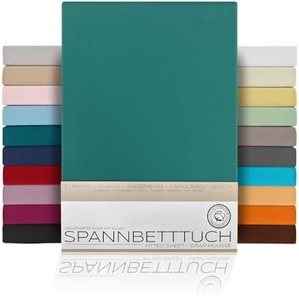 BEAUTEX Spannbetttuch aus Baumwolle – Premium Jersey 160 g/m², OEKO‑TEX STANDARD 100