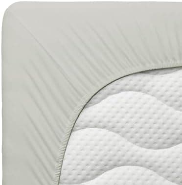 Jersey-Spannbettlaken 100% Baumwolle, 180 x 200 cm – Silber