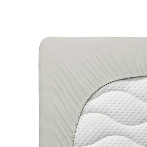 Jersey-Spannbettlaken 100% Baumwolle, 180 x 200 cm – Silber