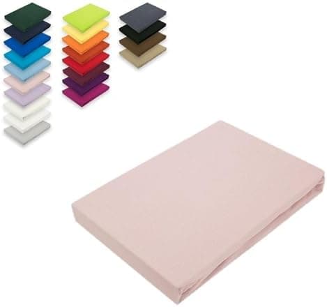EXKLUSIV HEIMTEXTIL Jersey-Spannbettlaken 90–100 x 200 cm, bis 25 cm Matratzenhöhe – 100% Baumwolle, Öko‑Tex zertifizier