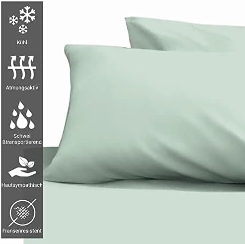 Pizuna Kissenbezüge 2er-Pack 40 x 80 cm Dunkelblau – 100% Langstapel-Baumwolle, 400 Fadenzahl