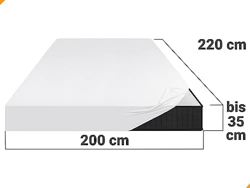 Jersey-Spannbetttuch – 100% Baumwolle, 180–200 x 200 cm