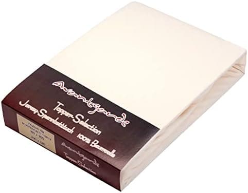 AVANTGARDE Spannbettlaken 180x200–200x220 cm, 40 cm Steg – 100% Jersey-Baumwolle 170 g/m², OEKO-TEX – passend für Boxspr