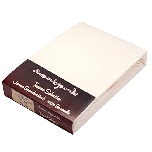 AVANTGARDE Spannbettlaken 180x200–200x220 cm, 40 cm Steg – 100% Jersey-Baumwolle 170 g/m², OEKO-TEX – passend für Boxspr