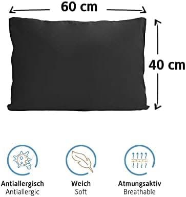 Komfortec Kissenbezüge 2er Set – 100% Baumwolle Premium Jersey (150 g/m²), superweich – OEKO‑TEX STANDARD 100