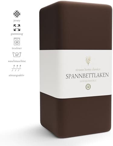Jersey-Spannbettlaken / Spannbetttuch – 100% Baumwolle, 180x200–200x200 cm