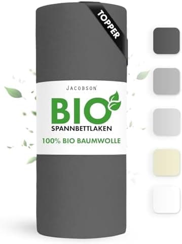 Jacobson Spannbettlaken 180×200 cm – GOTS‑zertifizierte Bio‑Baumwolle