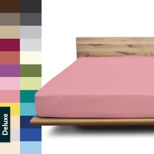 Spannbettlaken Deluxe Hotelqualität – 100% Baumwoll-Jersey, 240 g/m² – 180–200 x 200–220 cm