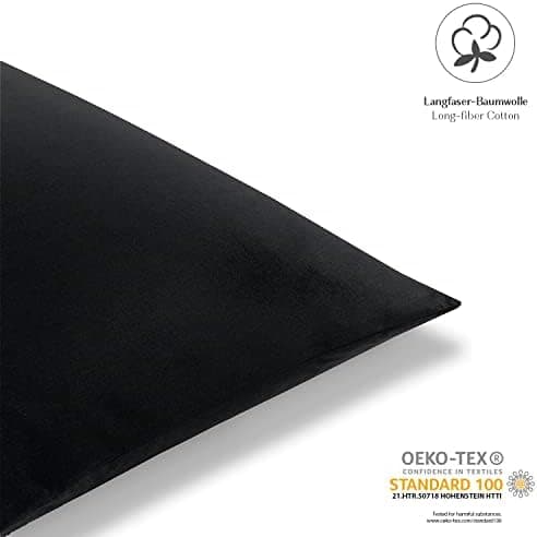 2er-Set Kissenbezüge 40 x 80 cm – Renforcé, 100% Baumwolle, superweich mit Reißverschluss, Babyrosa