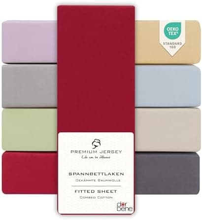 Spannbettlaken 90x200 – Jersey 100% gekämmte Baumwolle, passend für Matratzen bis 30 cm