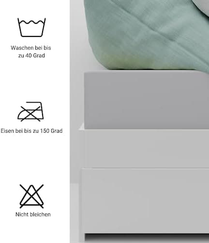 BMISTY Jersey-Spannbettlaken 90x200 cm – Baumwolle, OEKO‑TEX® zertifiziert