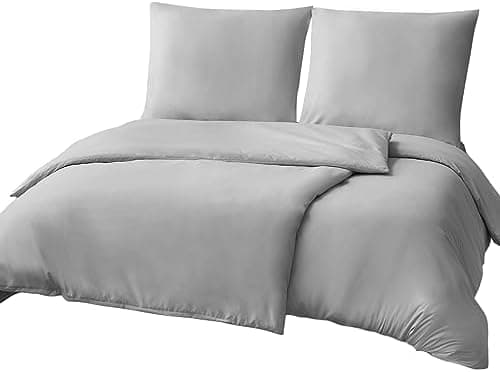 RUIKASI Bettwäsche-Set 4-teilig 135x200 Mikrofaser, 2x Bettbezug 135x200 + 2x Kissenbezug 80x80 cm, OEKO‑TEX, weich & bü