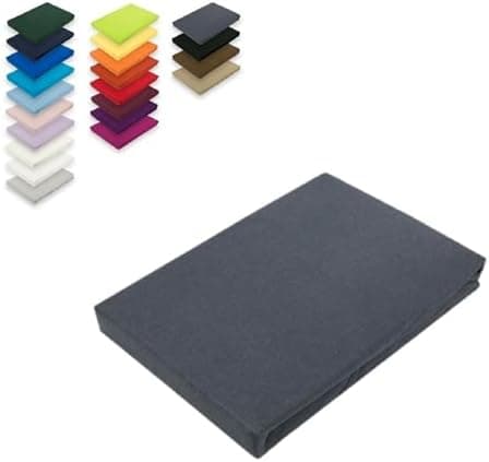 EXKLUSIV HEIMTEXTIL Jersey-Spannbettlaken 90–100 x 200 cm, bis 25 cm Matratzenhöhe – 100% Baumwolle, Öko‑Tex zertifizier