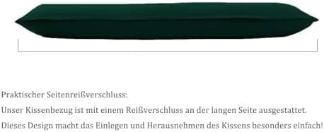 Kissenbezug 40x80 cm 2er Set – 100% Mikrofaser Beige, weich & bügelfrei mit Reißverschluss