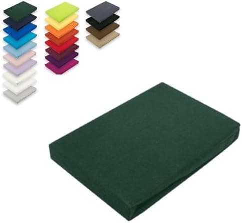 EXKLUSIV HEIMTEXTIL Jersey-Spannbettlaken 90–100 x 200 cm, bis 25 cm Matratzenhöhe – 100% Baumwolle, Öko‑Tex zertifizier