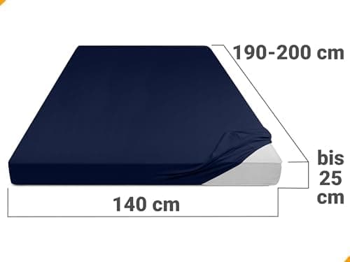 Jersey-Spannbetttuch – 100% Baumwolle, 180–200 x 200 cm