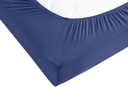 Jersey-Spannbettlaken 100% Baumwolle – 90–100×200 cm, für Matratzen bis 25 cm (Steghöhe bis 23 cm), Beige