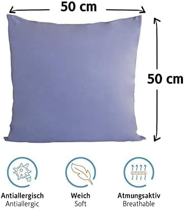 Komfortec Kissenbezüge 2er Set – 100% Baumwolle Premium Jersey (150 g/m²), superweich – OEKO‑TEX STANDARD 100