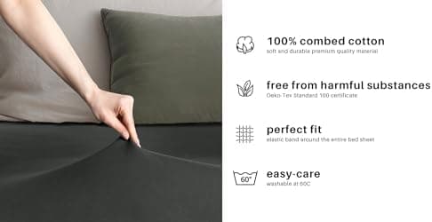 DecoKing Spannbettlaken 180 x 200 & 200 x 200 cm – 100% gekämmte Baumwolle (Jersey)