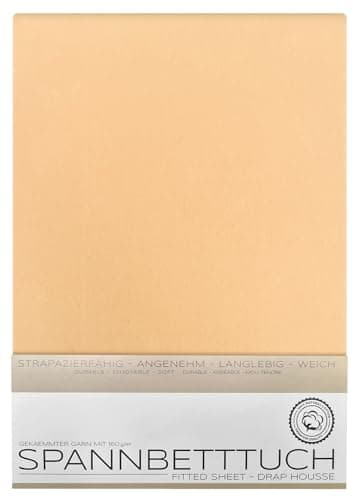 BEAUTEX Spannbetttuch aus Baumwolle – Premium Jersey 160 g/m², OEKO‑TEX STANDARD 100