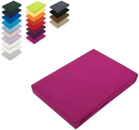 EXKLUSIV HEIMTEXTIL Jersey-Spannbettlaken 90–100 x 200 cm, bis 25 cm Matratzenhöhe – 100% Baumwolle, Öko‑Tex zertifizier