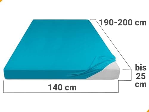 Jersey-Spannbetttuch – 100% Baumwolle, 180–200 x 200 cm