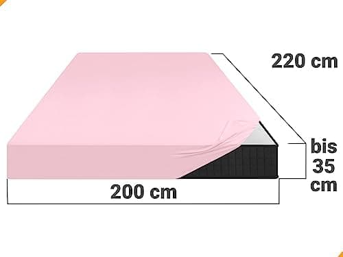 Jersey-Spannbetttuch – 100% Baumwolle, 180–200 x 200 cm