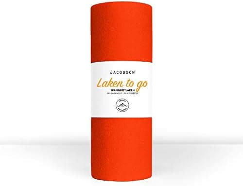 Jacobson Jersey-Spannbettlaken – 50% Baumwolle/50% Polyester, elastisch & hautsympathisch – 180–200 x 200 cm, 1er Set, N