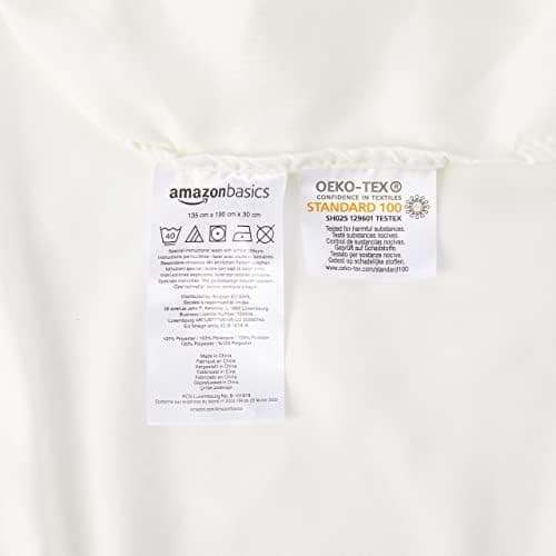 Amazon Basics Spannbettlaken – Mikrofaser Spannbetttuch 150 x 200 x 30 cm (für Matratzen bis 30 cm)