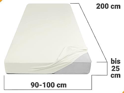 Jersey-Spannbetttuch – 100% Baumwolle, 180–200 x 200 cm