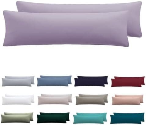 Kissenbezug 40x80 cm 2er Set – 100% Mikrofaser Beige, weich & bügelfrei mit Reißverschluss