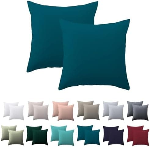 Kissenbezug 40x80 cm 2er Set – 100% Mikrofaser Beige, weich & bügelfrei mit Reißverschluss