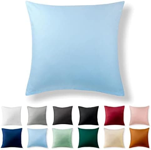 2er-Set Kissenbezüge 40 x 80 cm – Renforcé, 100% Baumwolle, superweich mit Reißverschluss, Babyrosa